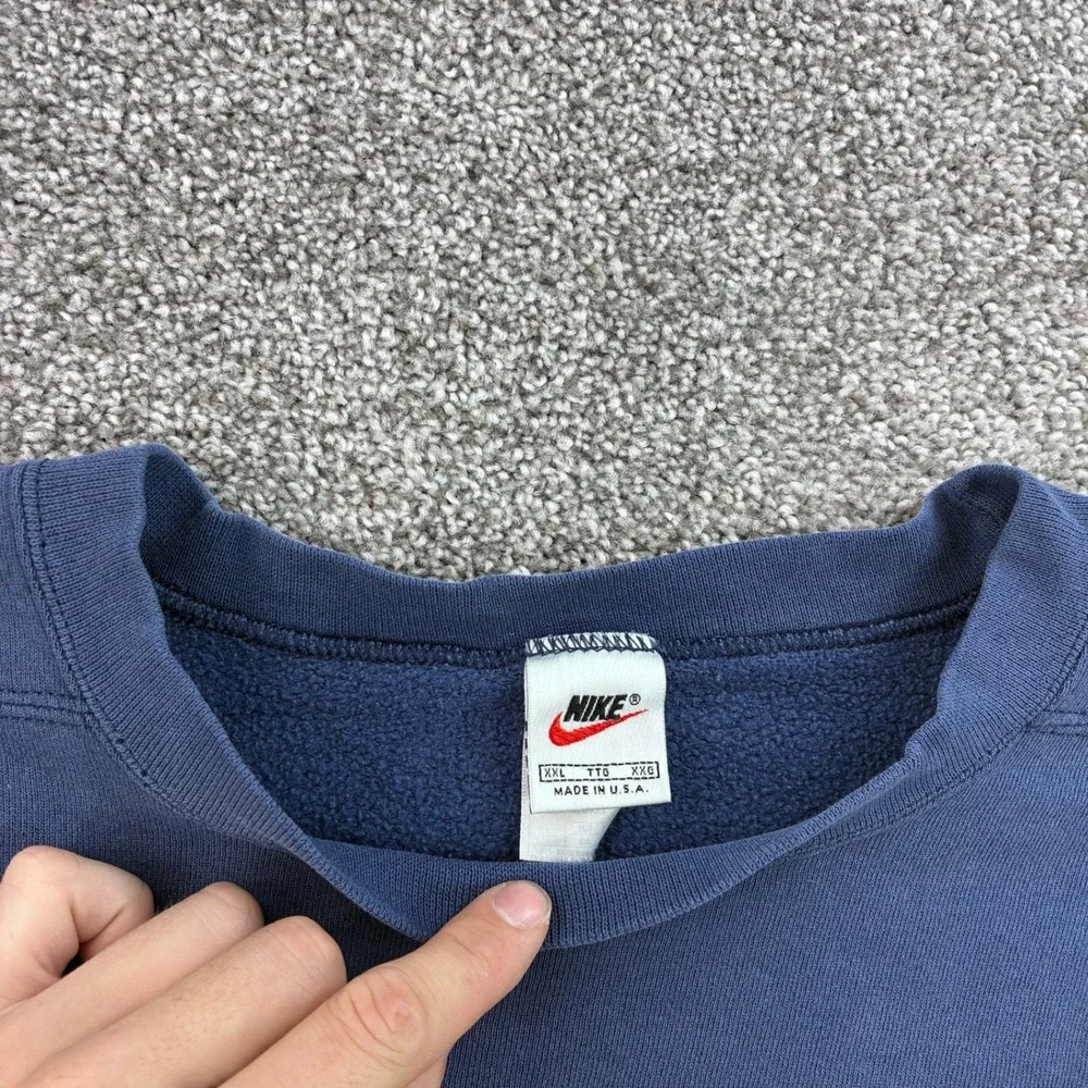 Vintage Nike Michigan Wolverines Football Sweatshirt Mens 2XL Blue Cotton USA